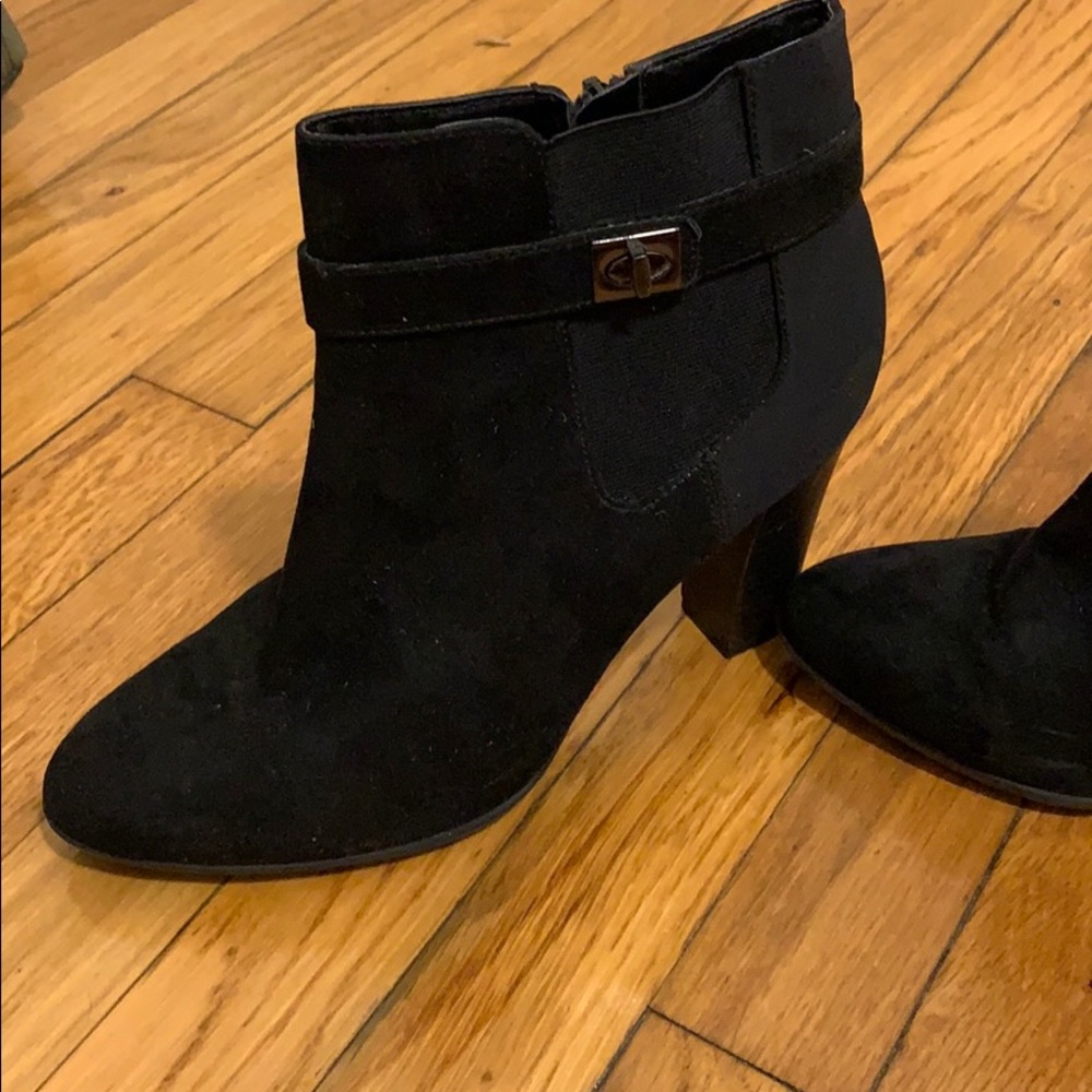 Kelly and Katie Black Suede Booties - Picture 6 of 8
